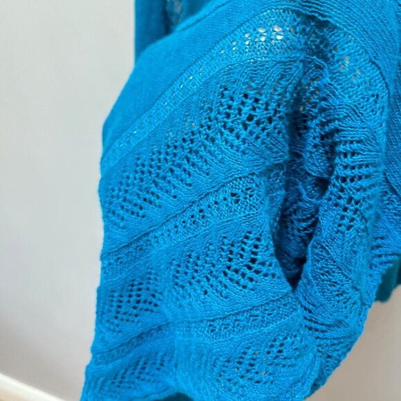 Sundance S Blue Sleeveless Knit Dress‎ With Pockets 95% Linen & 5% Cotton Shell - Picture 4 of 6